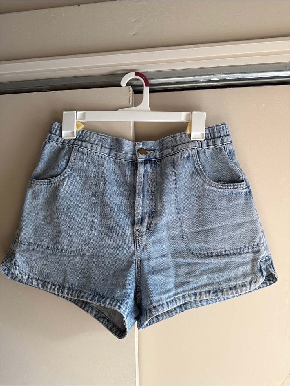 Rip Curl Light Blue High-Rise Denim Shorts